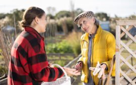 Gardening in a cohousing community